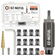 Jack nut Installation Tool Set Hand Thread Insert Jacknuts Assortment Kit for Thin Metal Plastic Polywood Pressboard Hardboard (1/4-20 (Jack Nut Tool-12pcs, Black))