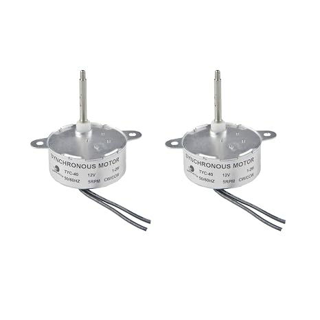 CHANCS Small Synchronous Motor TYC-40 12V 5RPM AC Shaft 46mm for Fiber Optic Christmas 2PCS