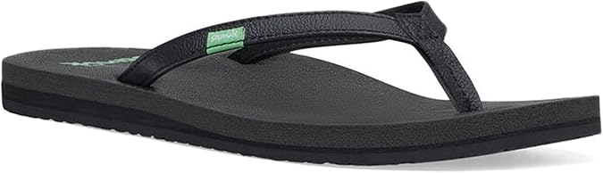 Sanuk Yoga Joy Womens Flip Flops | Yoga Mat Footbed | Sandals for Women | Womens Yoga Sandals | Women's Beach Sandals