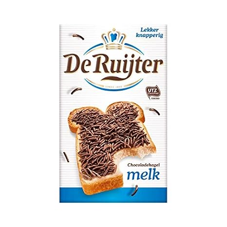De Ruijter Milk Chocolate Sprinkles | De Ruijter | Dutch Hagelslag | Milk | Total Weight 13.4 ounce