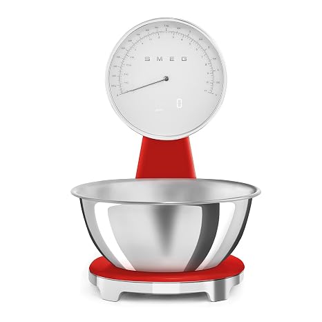 Smeg 50's Style Retro Red Analog Kitchen Scale KSF01RDWW
