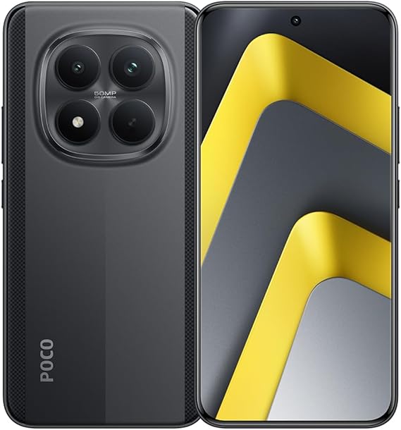 XIAOMI Poco M8 Pro 5G Smartphone 12GB + 512GB AMOLED Display CrystalRes 1.5K 6.83 Inch Snapdragon 7s Gen 4 Camera 50MP Light Fusion 800 with Stabilizer Black Charger Included