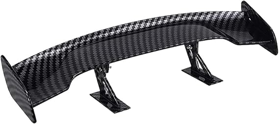 Mini Tail Spoiler Wings - Universal Rear Wing Decoration without Perforation for Car Stability - Carbon Finish
