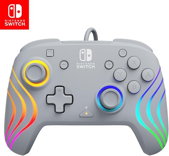 PDP Afterglow™ Wave Wired LED Controller for Nintendo Switch, Nintendo Switch/OLED - Gray