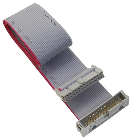 CablesOnline, 24-inches 26-Pin (2x13) 2.54mm-Pitch IDC 26-Wire Flat Ribbon Extension Cable, FR-2624M