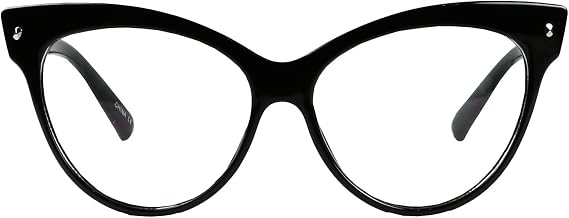 ShadyVEU Exaggeratted High Point Cat Eye Oversized XL Linda Belcher Inspired Rockabilly UV400 Clear Lens Sunglasses