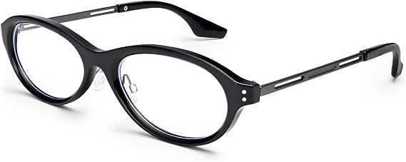 Dollger Oval Blue Light Glasses for Women Men Fashion Retro 90s Small Frame Computer Glasses
