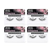 Ardell Wispies False Eyelashes - Brown, Natural Look Wispy Lashes, Lightweight & Reusable Strip, 4 Pack