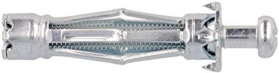 Molly - 10 Chevilles ∅13mm x 82 mm Métalliques à Expansion avec Vis, Diamètre vis ∅6 mm / Longueur vis 82 mm , Gris - M18206-XJ