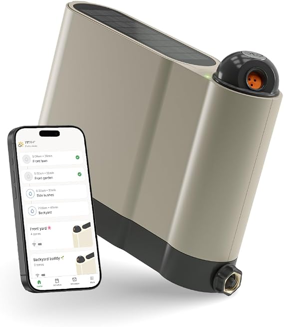 Rain Bird OTO Lawn Smart Sprinkler App- Controlled Precision Watering, Solar-Powered, Weather Intelligence, Rain Skips, Quick Install, Covers 5,000 sq ft, Water-Saving Irrigation System