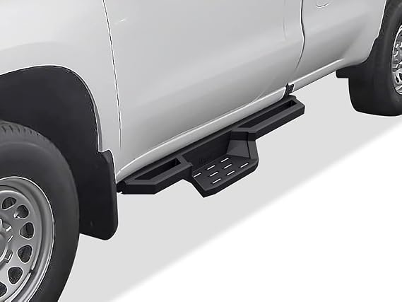 APS Stainless Steel Pocket Steps Side Bars Compatible with Chevy Silverado GMC Sierra 1500 2019-2026 Regular Cab & Silverado 1500 LTD Sierra 1500 LD 2022 & 2500 3500 2020-2026 (Exclude 19 1500 LD)
