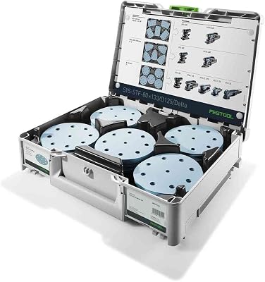 Festool 577126 Systainer3 Granat 5-Inch 125mm Diameter Abrasive Assortment