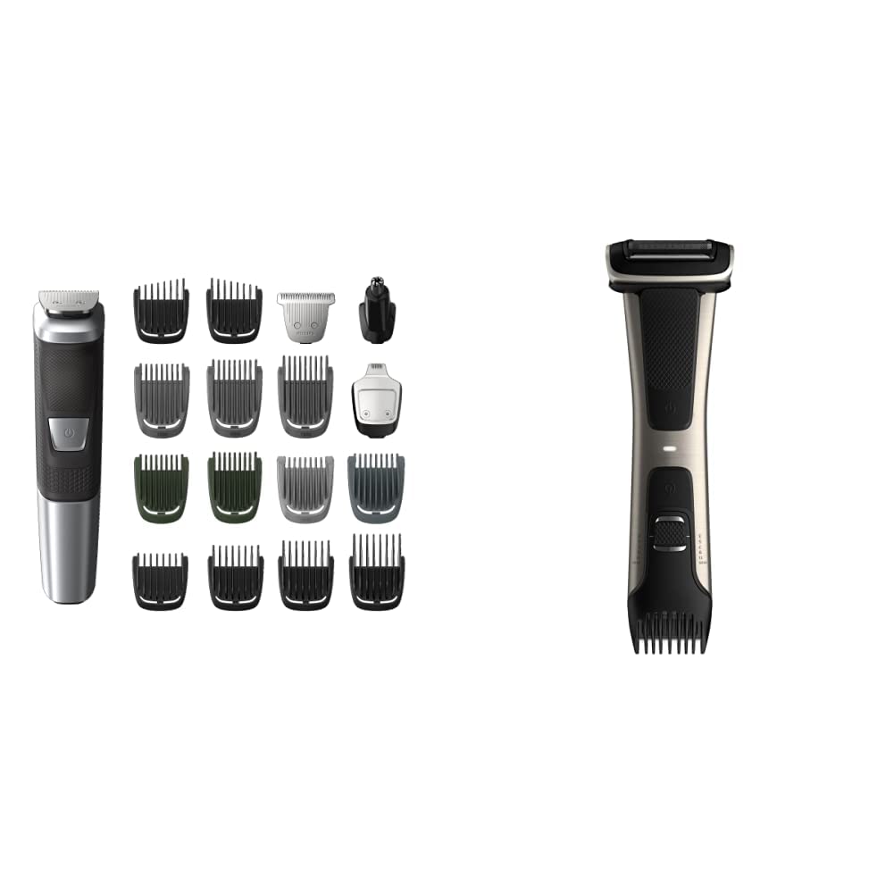 Philips Norelco Multigroomer All-in-One Trimmer Series 5000, MG575049  Philips Norelco Bodygroom Series 7000, BG703049
