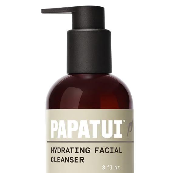 PAPATUI by Dwayne Johnson Hydrating Face Cleanser Unscented for Men 8 fl oz | Gentle Hydrating Facial Cleanser, Made with Niacinamide, Hyaluronic Acid, Ceramides, Glycerin, Dermatologist-Tested