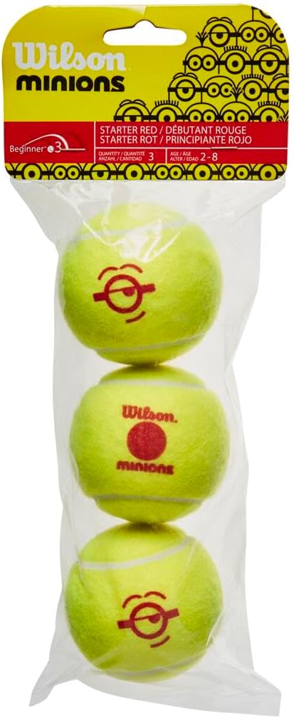 Wilson Tennis Ball MINIONS Stage TBALL MINIONS TENNIS BALLS Minion Tennis Ball, 3 Balls per Can