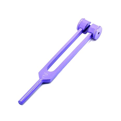 Limited Edition - Purple Color - 128 Hz Medical-Grade Tuning Fork Instrument with Fixed Weights, Non-Magnetic Aluminum Alloy