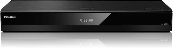 Panasonic Streaming Blu Ray DVD Player, 4K Blu Ray Player with Dolby Vision and HDR10+ Ultra HD Premium Video Playback, Hi-Res Audio, Voice Assist - DP-UB820-K (Black)