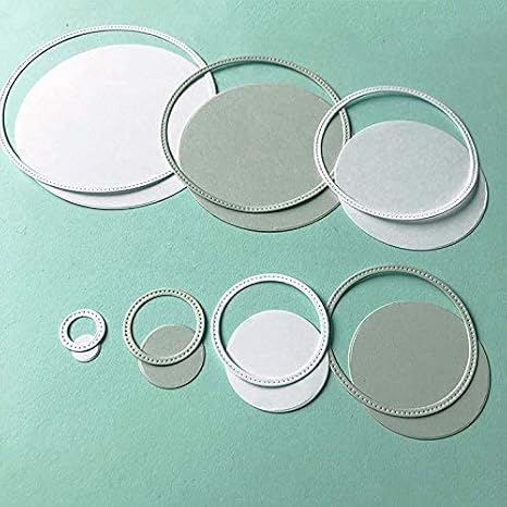 Circle Frame Cutting Dies for Card Making，Cutting Dies Cut Stencils for DIY Scrapbooking Photo Album Decorative Embossing Paper Dies for Card Making Templated+Cute Brooch Pin