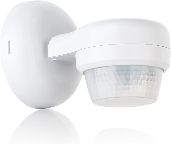 SEBSON Outdoor Motion Sensor IP65 Surface-Mounted LED Suitable 600 W PIR Sensor Wall ceiling mounting 83 x 83 x 121 mm motion sensor programmable range max. 24 m / 360° 3-wire