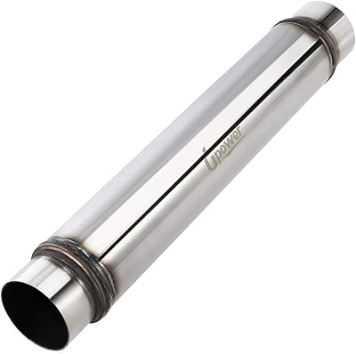 Upower 3 Inch InletOutlet Exhaust Muffler, 3 Inlet Resonator with 18 Length Overall Length 22 Resonator Great Tone Universal Stainless Steel Muffler Resonator