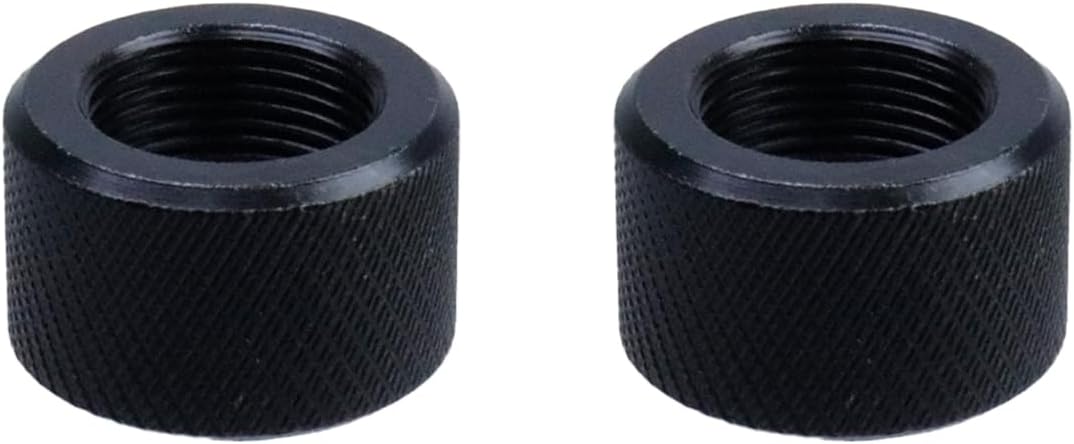 2 Pack Thread Protector, 58 inch x24 Steel Thread Tube Adapters Black