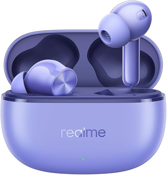 realme Buds T200 Lite Bluetooth in Ear Earbuds,4 Mic, AI ENC for Calls,48 Hours Total Playback with Fast Charging and Low Latency Gaming TWS, Google Fast Pair, with mic - (Purple)