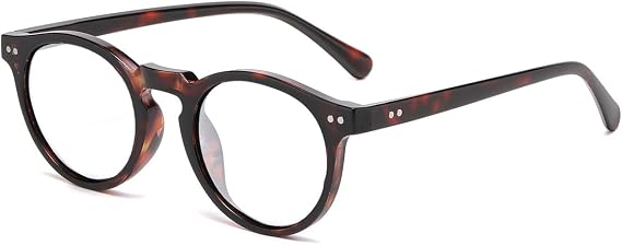 JOVAKIT Round Blue Light Glasses for Women Men Fashion Retro 90s Small Frame Computer Eyeglasses Anti Eyestrain