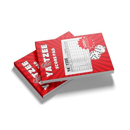 Score Pads for Yahtzee with Tear Off Pages: 6X9, 100 Sturdy Score Sheets, Large Print, Lay-Flat Design, Compatible with Yardzee & Yahtzee Games