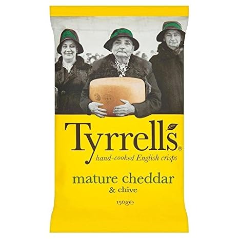 Tyrrells Cheddar & Chives Crisps - 150g