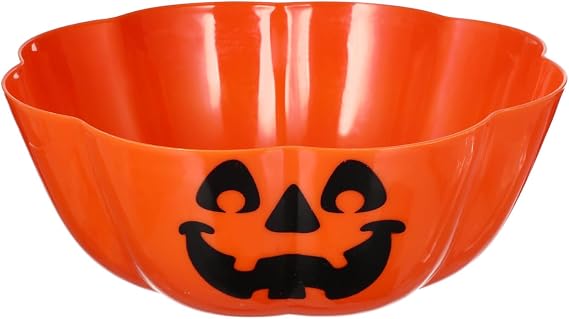 Angoily Halloween Candy Bowl Large Pumpkin Candy Dish Trick or Treat Baskets Spooky Decoration Props Haunted House Horror Party Bar Table Decor