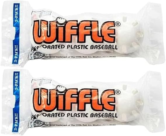 2 Pack - Wiffle - 3 Baseball Official Wiffle Balls in Polybag, 3 Piece