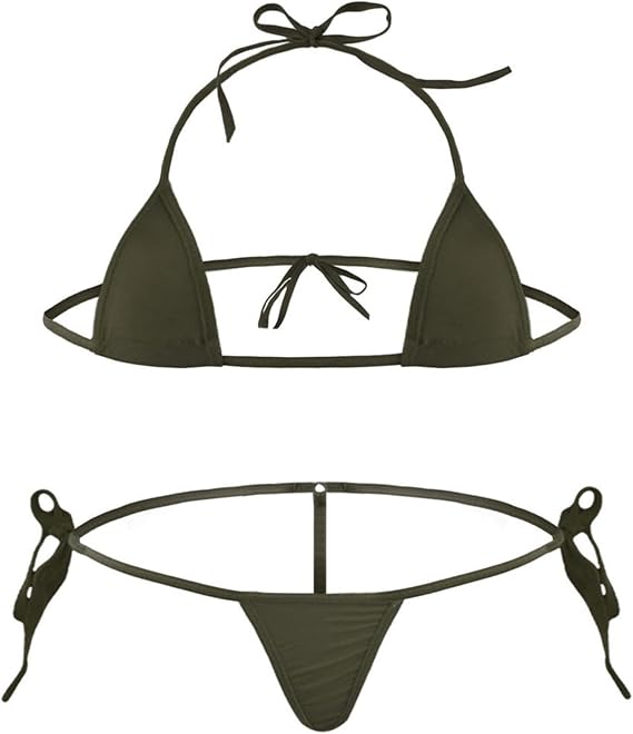 Micro Bikini Sets for Women Sexy Halter Triangle Swimsuit Slutty Lingerie String Thong Bikinis Mini Bathing Suit