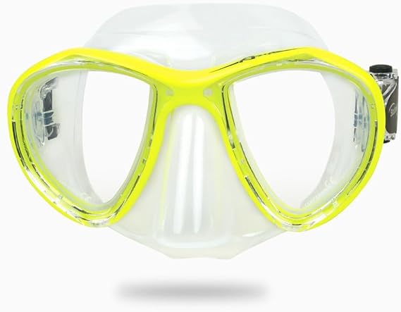 Dive Mask MK-101 Aria Dual Lens Ultra Low Volume Mask for Scuba Diving, Snorkeling, Freedive, Spearfishing.