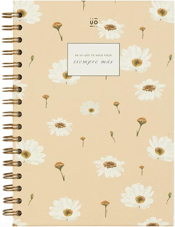UO A5 Hardback Notebook 200 Pages Polka Dot Ruled Spiral (15x22cm)