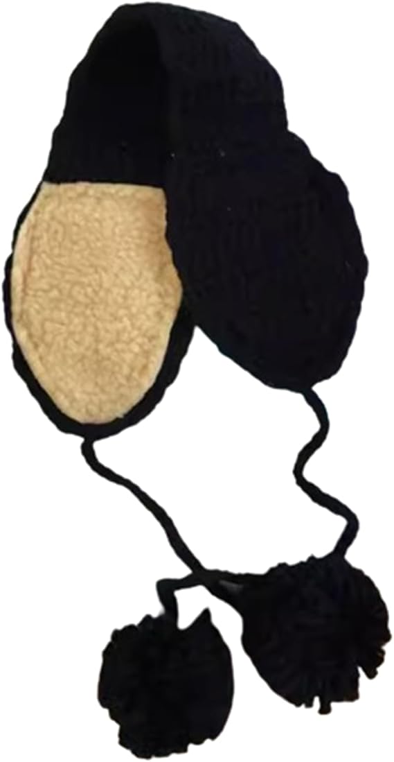 Yuri Korean Knitting Earmuffs for Women Girls Warm Earmuffs Earflap Fashion Black