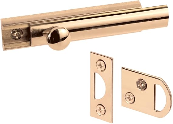 Prime-Line U 9962 Surface Bolt, 3-In., Solid Brass, Polished Finish (Single Pack)