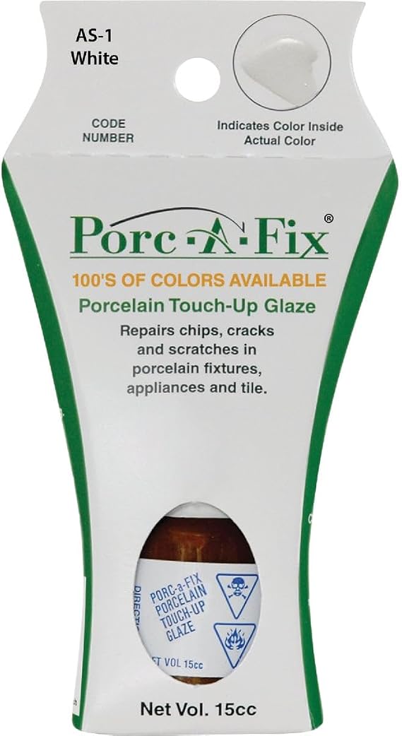 Porc-A-Fix Porcelain White Touch-Up Glaze 15 cc - Total Qty: 1