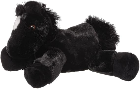 Black/White Blaze Flopsie Plush Horse