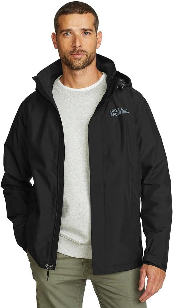 Eddie Bauer Men's Rainfoil WeatherEdge Waterproof Packable Hooded Rain Jacket