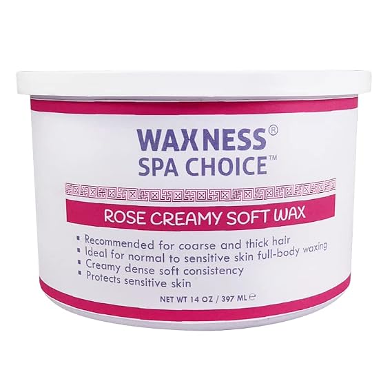 Waxness Spa Choice Rose Creamy Soft Wax 14 oz / 397 ml