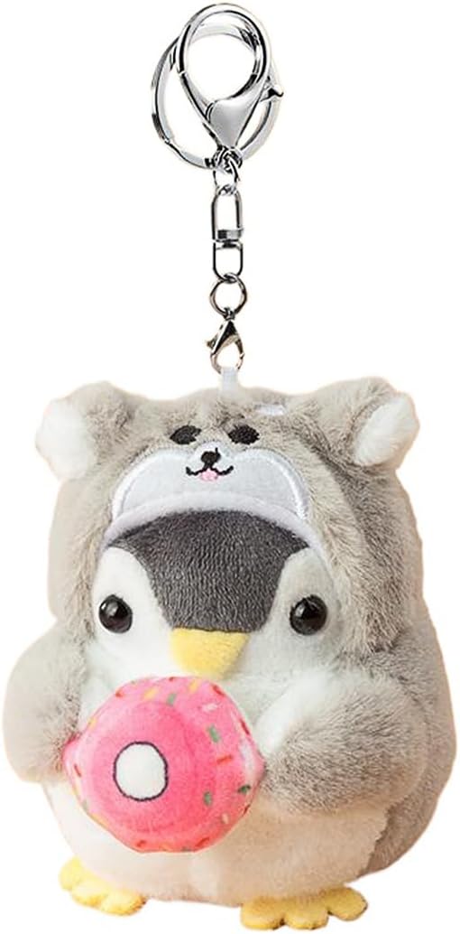 Miokkley Cute Penguin Plush Keychain, Kawaii Penguin Purse Bag Backpack Charms Cute Stuff for Women