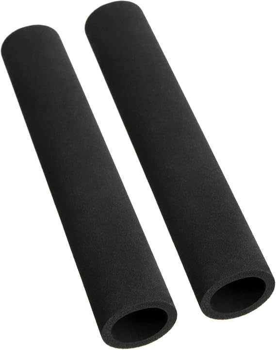 AnRui Foam Tubing Grips 17 x 26 MM/ 0.66 x 1.02 Foam Handle Cover - Ideal Grip Aid for Utensils, Tools - Gym Weight Bar Grips 2 Pack ( Black )