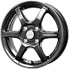 Compatible Car Models: Nissan Cube Z12 Series 2008- Toyota Tire Trumpus mp7 175/65R15 84 Summer Tire and Wheel Set of 4 Aluminum Wheels: HOT STUFF Cross Speed Hyper Edition RS6_Diamond Black 5.5