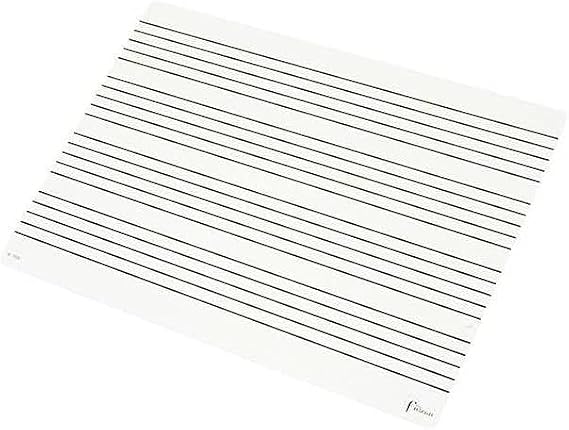 Fuzeau – Dry Erase Musical White Slate 22 x 31 cm – 4 staves on both sides and back blank – Sturdy and Reusable Stand – Ideal for Learning Music – Children from 6 years old – Ref 7535