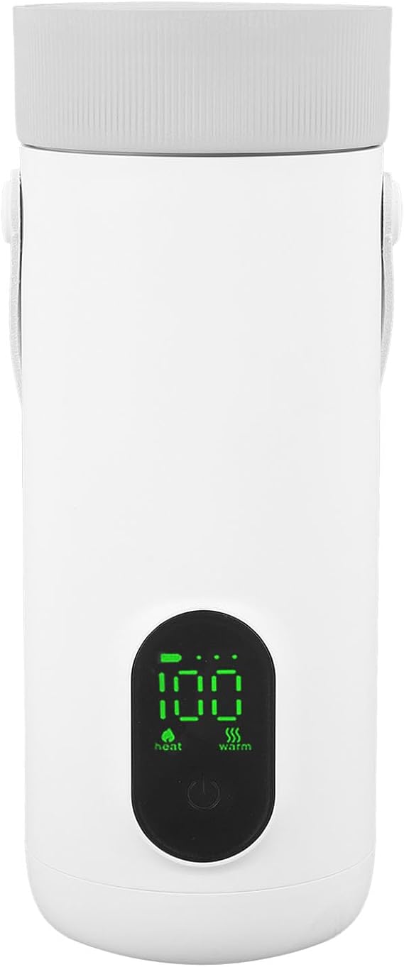 Dpofirs Portable Electric Kettle, 350ML Tea Coffee Hot Water Boiler, 27000mAh USB Rechargeable, Fast Boiling, Temperature Controls, for Camping Travel (US Plug)