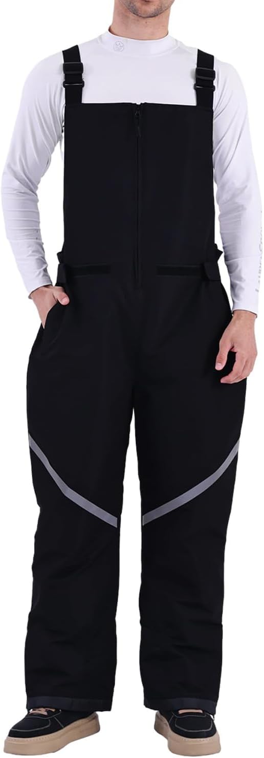 Mens Insulated Waterproof Snow Bibs Ski Pants