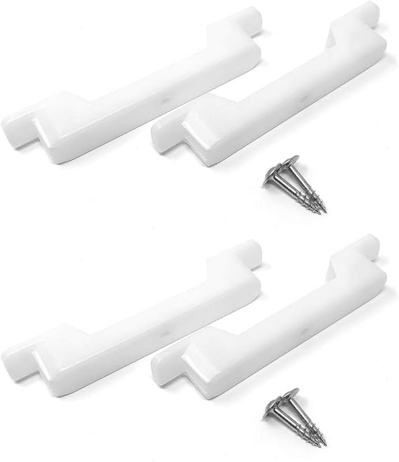 False Front Cabinet Clips 4-1/2" - Fake Drawer Clips/False Drawer Front Clips - 2 Sets 4 Clips