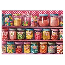 Colorful Candy Puzzles for Adults 1000 Pieces, Funny Pretty Food Jigsaw Puzzles, Beautiful Challenging Sweet Shop Jar Puzzle