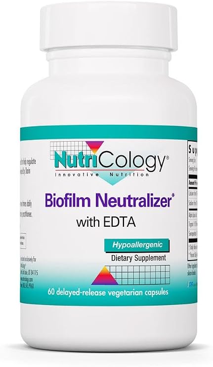 NutriCology Biofilm Neutralizer Enzyme EDTA, 60 Capsules