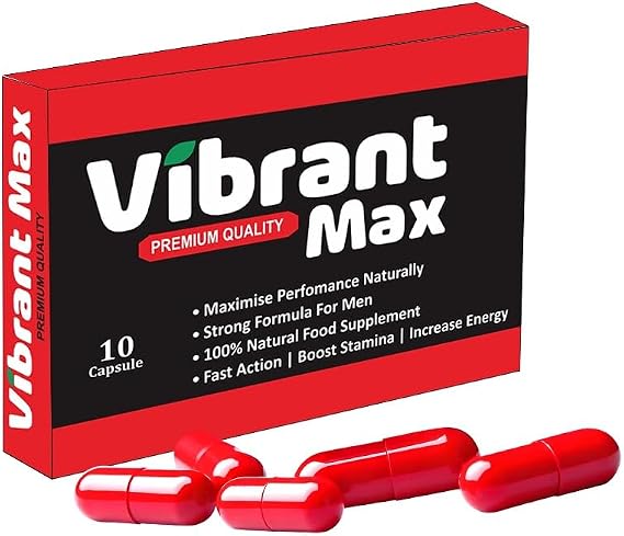 Strong Formula for Men VIBRANT MAX- Ginseng Complex - The Most Effective Natural, Powerful and Fast Acting Food Supplement for Men! - (Pack of 10 Capsules)